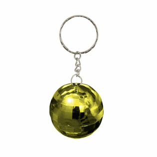 Nyckelringar med Gyllene Discoboll (12-pack)