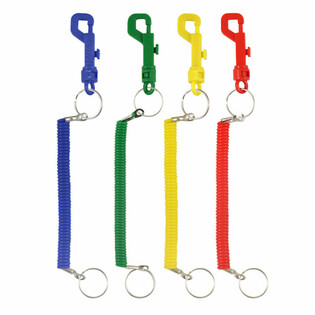 Nyckelringar med Spiralkabel (12-pack)