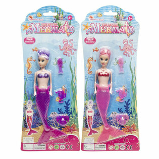 Sj&ouml;jungfru / Mermaid-docka p&aring; kort (6 st.)