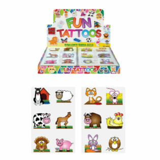 Fun Tattoos - Bondgårdsdjur (96 ark)