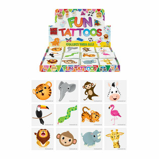 FUN TATTOOS - DJUNGELDJUR - DISPLAY (48x12 styck)