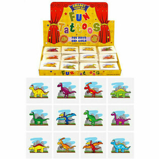 FUN TATTOOS - DINOSAURIE, Pack med 12x Tatueringar i display (48st)
