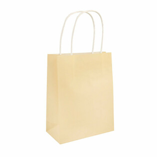 PAPPERSKASSE MED HANDTAG - 14x21x7 cm - F&auml;rg: ELFENBEN (24 st.)