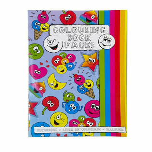 M&aring;larbok A4 Smiley med Klisterm&auml;rken (12-pack)