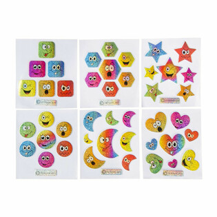 GLITTERKLISTERM&Auml;RKEN - MODELL: SMILEY (100 st.)