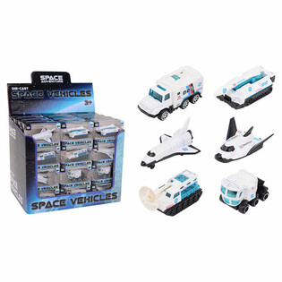 DIE CAST - SPACE ADVENTURE - RYMDFORDON, skala 1:64 - I DISPLAY (48 st.)