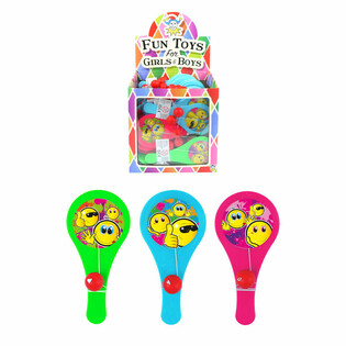 Smiley Paddle Bat Spel - Display (96 st)