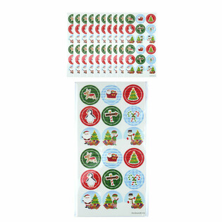 Julklistermärken Fun - 10 Ark, 18 Klistermärken per Ark