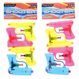 Aqua Fun Vattenpistoler Set - 4-pack, 11 cm