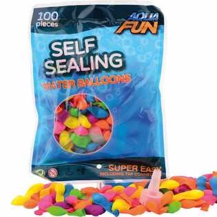 AQUA FUN - 100x Sj$lvf#rslutande Vattenballonger (6-pack)