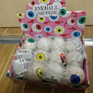 Kl&auml;mboll Squeeze Eyeball i Display (12 st)