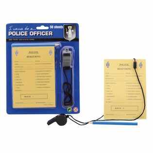 Polisbötesblock Set med Penna och Visselpipa (12-pack)