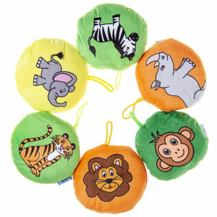 Plyschdjur Djungeldjur - Diameter: 10 cm (48-pack)