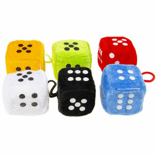 Plyschtärningar - Mixade Färger 4,5 x 4,5 cm (24-pack)