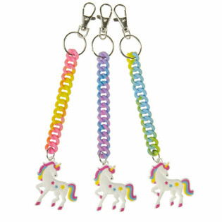 UNICORN / ENHÖRNING SPIRAL NYCKELRINGAR (24-pack)