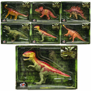 Dinosaurieleksaker - Lyxig Presentförpackning - Blandade Sorter (Set om 6)