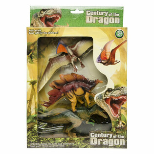 DINOSAURIE LEKSAKSFIGURER 3-DELARS SET - I STOR PRESENTBOX (1 st.)