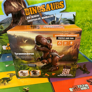 3D Dinosaurie Byggsats i Presentbox - Display (8 st.)