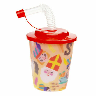 Drickmugg Sinterklaas - Glassmugg med sugrör (12-pack)