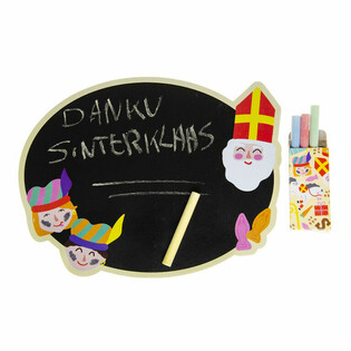 Sinterklaas griffeltavla inkl. ask med kritor (24 st.)