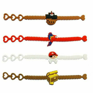 Pirat Silikonarmband f&ouml;r Barn (12 st.)