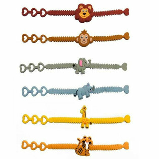 Silikonarmband f&ouml;r barn med Djungeldjur (12-pack)
