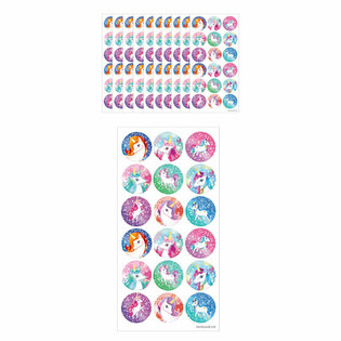 FUN STICKERS - UNICORN / ENHÖRNING STICKERS - 18 STICKERS PER ARK (10st.)