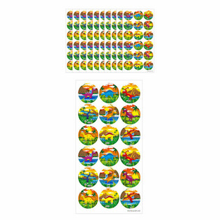 FUN STICKERS - DINOSAURIESTICKERS - 18 STICKERS PER ARK (10-pack)