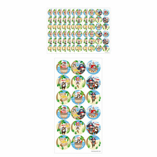 FUN STICKERS - PIRATKLISTERMÄRKEN - 18 KLISTERMÄRKEN PER ARK (10 st.)
