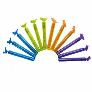 Färgglada dinosaurie såpbubbelstavar (12-pack)