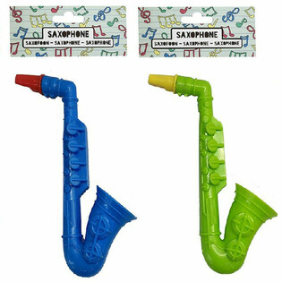 SAXOFON - 16 CM H&Ouml;G - MIXADE F&Auml;RGER (12 st)
