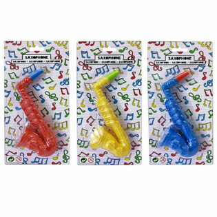 Leksakssaxofon - 16 cm - Blandade Färger - 12 st på Karta