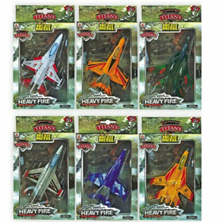 F16 Flygplan i Die-Cast Metall (6 st)