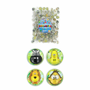 Mix Djungeldjur Studsbollar - Ø 3,3 cm (100-pack)
