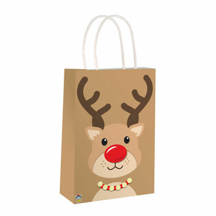 JULREN - PAPPERSKASSE MED HANDTAG - 14x21x7Cm - JUL (24 st.)