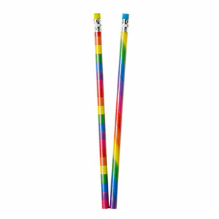 Regnbågsblyertspennor med Suddgummi (12-pack) - Grossist