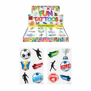 FUN TATTOOS - FOTBOLL I DISPLAY (96 STYCK)