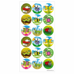 FUN STICKERS - INSEKTER - 18 KLISTERMÄRKEN PER ARK (10 st)