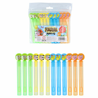 Färgglada Såpbubblor med Bondgårdsdjur (12-pack)