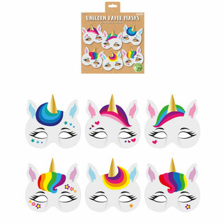 MILJÖVÄNLIG - UNICORN PAPPERSMASKER (12 st)
