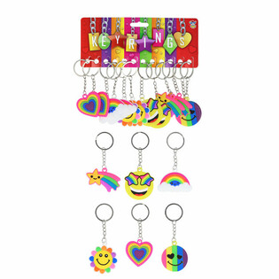 NYCKELRINGAR - REGNBÅGSFIGURER (12-pack)