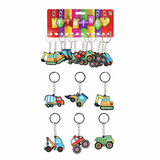 Nyckelringar Byggfordon (12-pack)