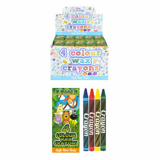 4-pack Vaxkritor 'Djungeldjur' - Display (120 st)