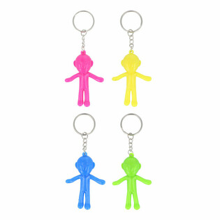 Blandade Färgglada Alien-nyckelringar (60-pack)