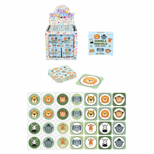 Sm&aring; Memory-spel - Djungeldjur - I Display (64 st)