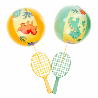 Paddle-racket med boll - Dinosaurie (12-pack)