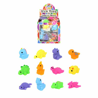 SQUISHY DINOSAURIER FÖR FISKDAMM - DISPLAY (96 st.)