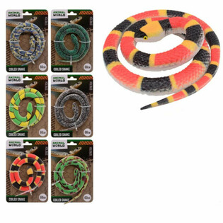 Animal World Orm p&aring; Kort (60 cm) - Display 24 st