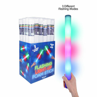 LED Foam Sticks - Flerf&auml;rgade Party-stavar i Display (24 st.)