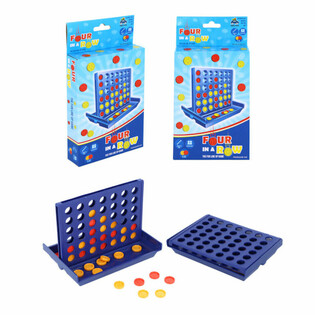 FYRA I RAD-spel - Mått 13x9,5 cm i Presentask (6 st)